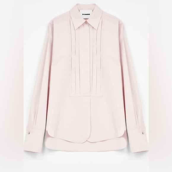 Jil Sander Pleated Cotton Shirt in Rose NWT - Picture 1 of 7